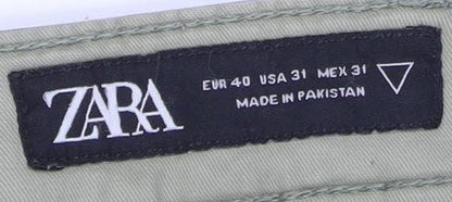 Zara Women's Green Chino Trousers Size 12