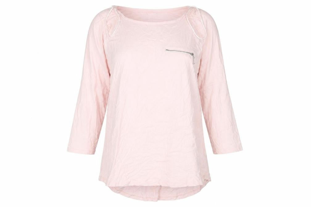 Select Women's Pink 3/4 Sleeve Boat Neck Top - Size 10
