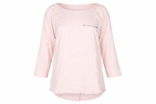 Select Women's Pink 3/4 Sleeve Boat Neck Top - Size 10