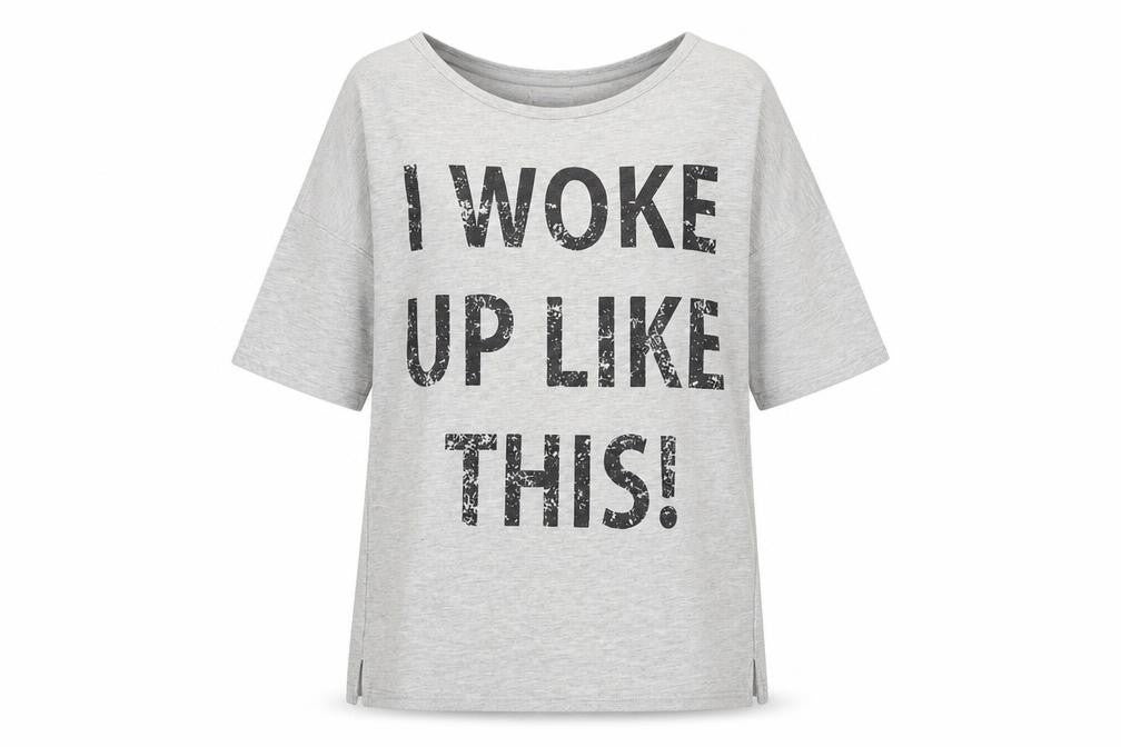 New Look Women's Grey Crew Neck T-Shirt, Size 12