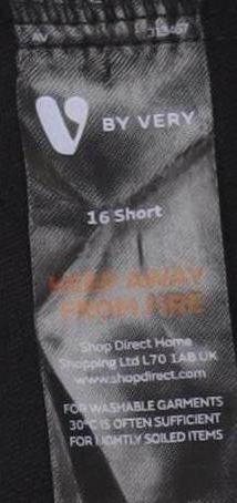 Very Women's Black Trousers Size 16