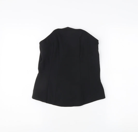 H&M Women's Black Sleeveless Corset-style Top - Size 12