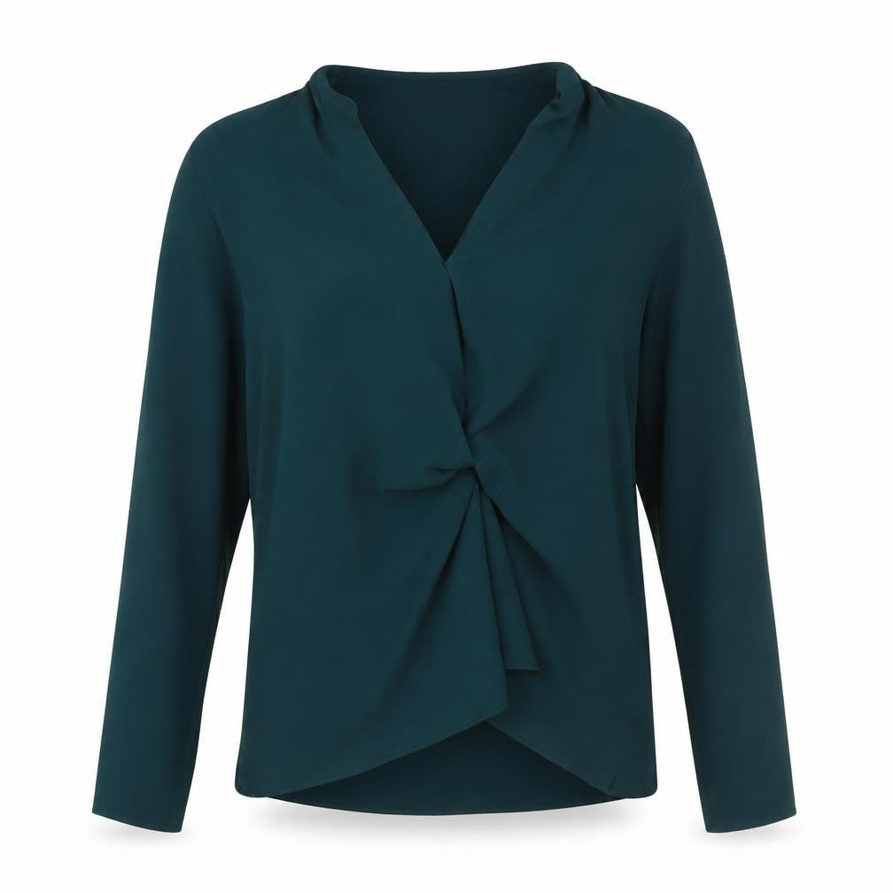 Topshop Women's Green Long Sleeve Blouse Size 10