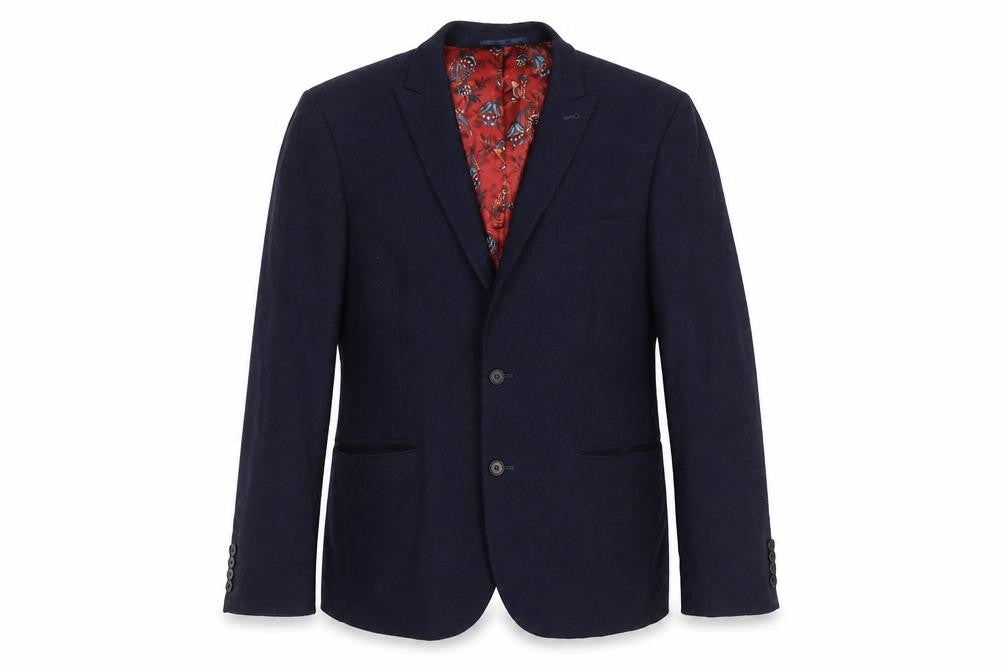 Next Men's Blue Wool Blend Blazer, 44 Regular Jacket
