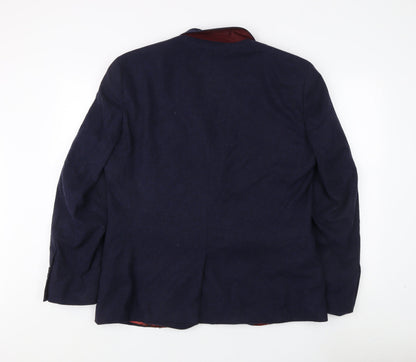Next Men's Blue Wool Blend Blazer, 44 Regular Jacket