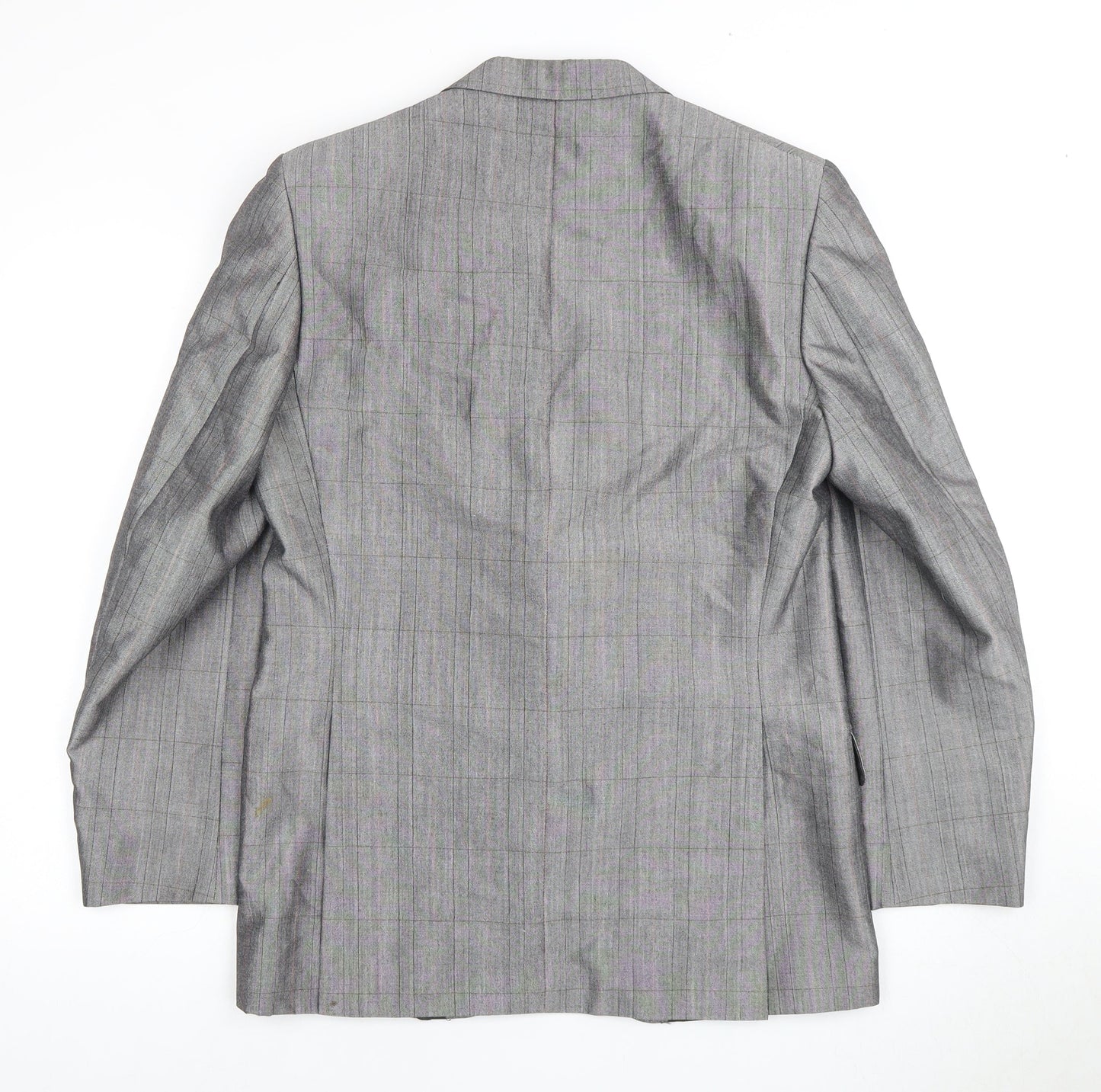 Chatsworth Men's Grey Plaid Blazer - 38 Regular Notch Lapel