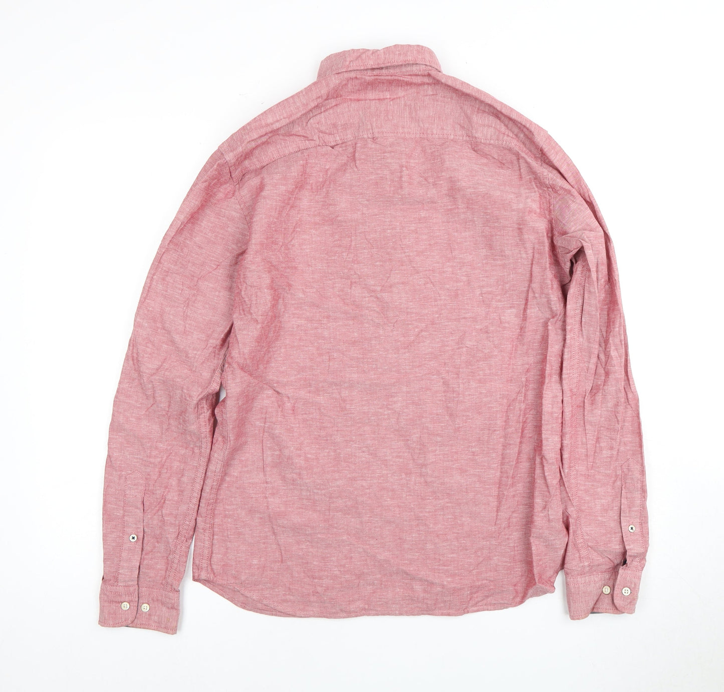 Jack & Jones Men's Red Small Casual Long Sleeve Shirt