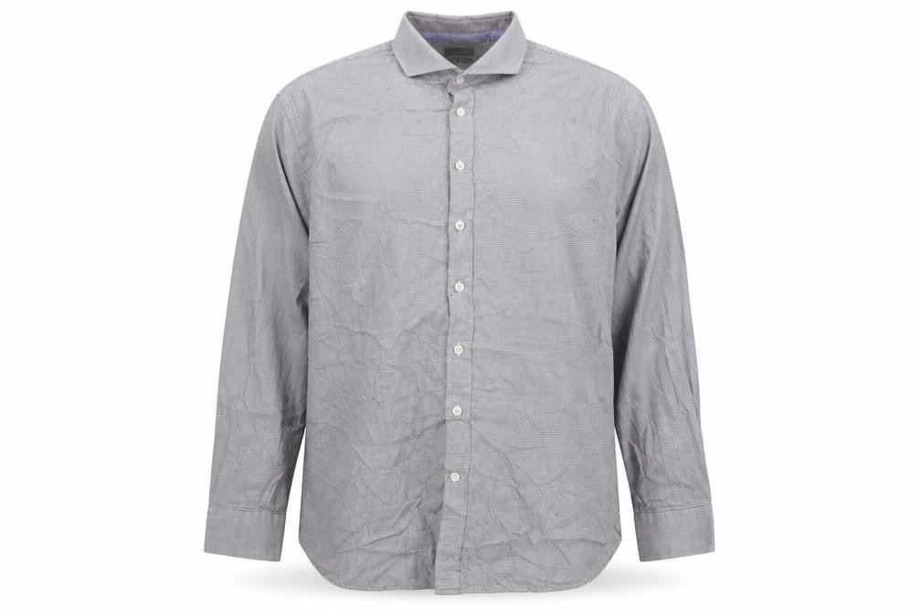 Jaeger Men's Check Regular Fit Cotton Dress Shirt L