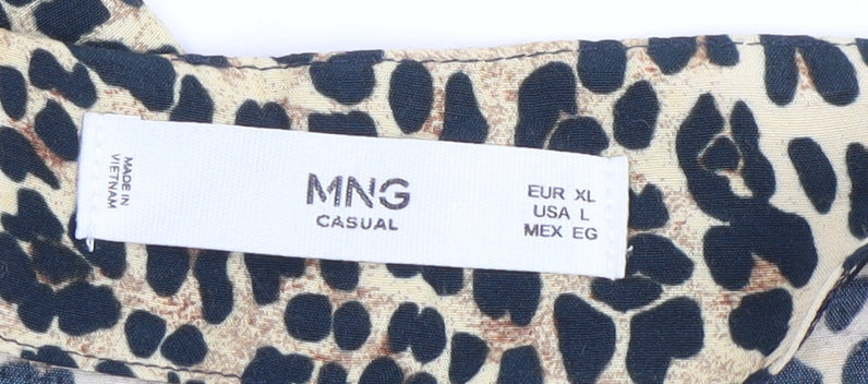 MNG Women's XL Leopard Print Casual Trousers