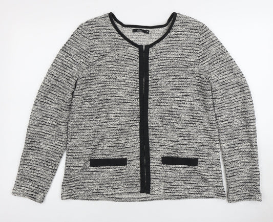Bon Collection Women's M Black Cardigan, Round Neck