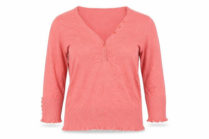 John Lewis Women's Red Henley Jumper Size L