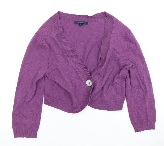 Berkertex Women's Purple Cardigan Size 14 V-Neck