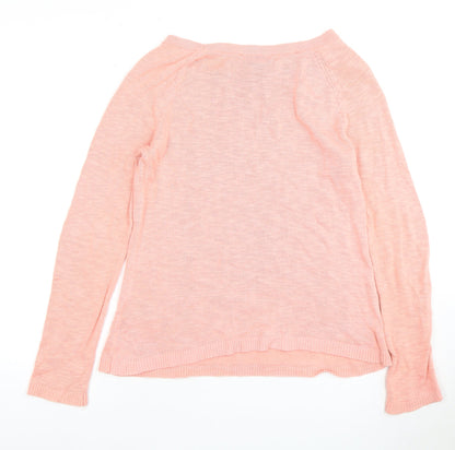 Gap Women's Pink Pullover Jumper, Size S, Boat Neck