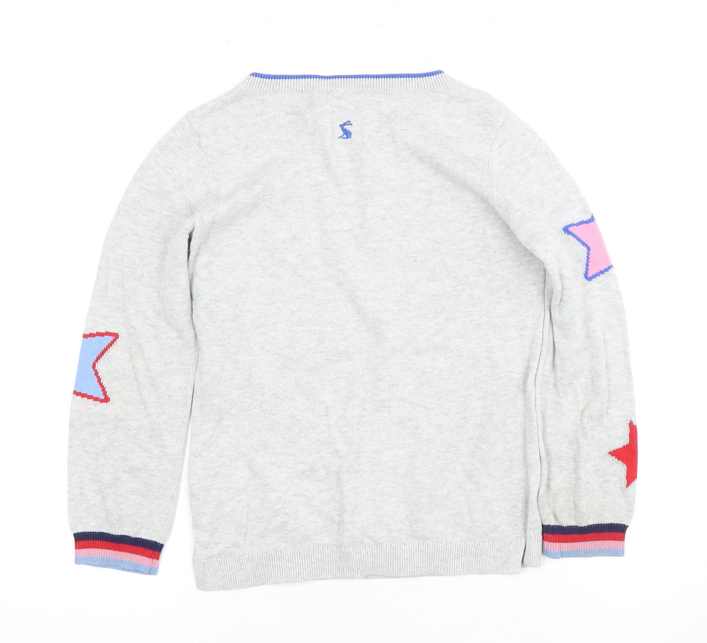Joules Girls Grey Pullover Jumper 7-8 Years