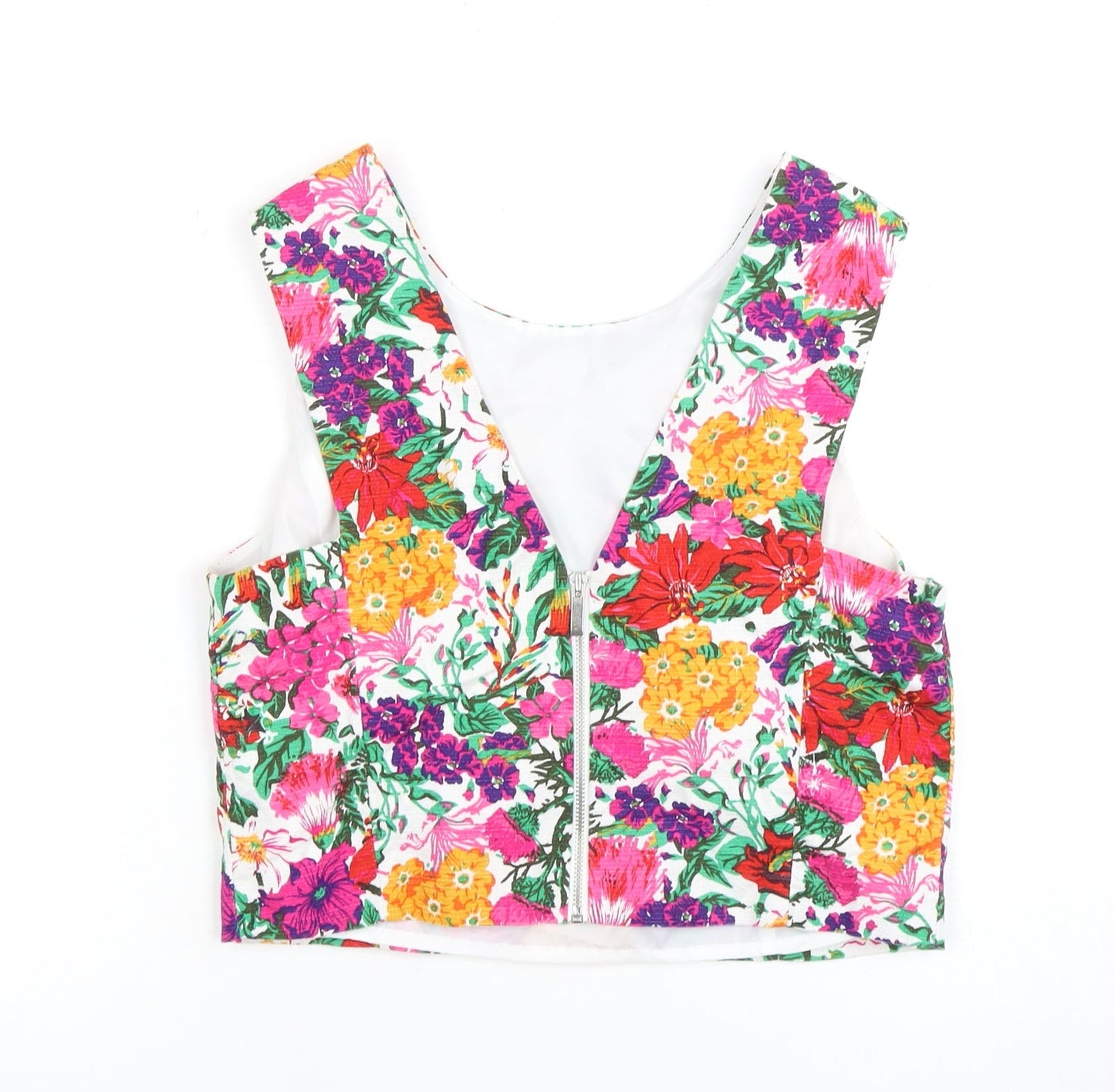 Oasis Women's Floral Sleeveless Cropped Top, Size 10