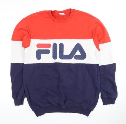 Additional front view of Fila Men's Multicoloured Sweatshirt S - Logo Pullover