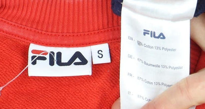 Close-up detail of Fila Men's Multicoloured Sweatshirt S - Logo Pullover