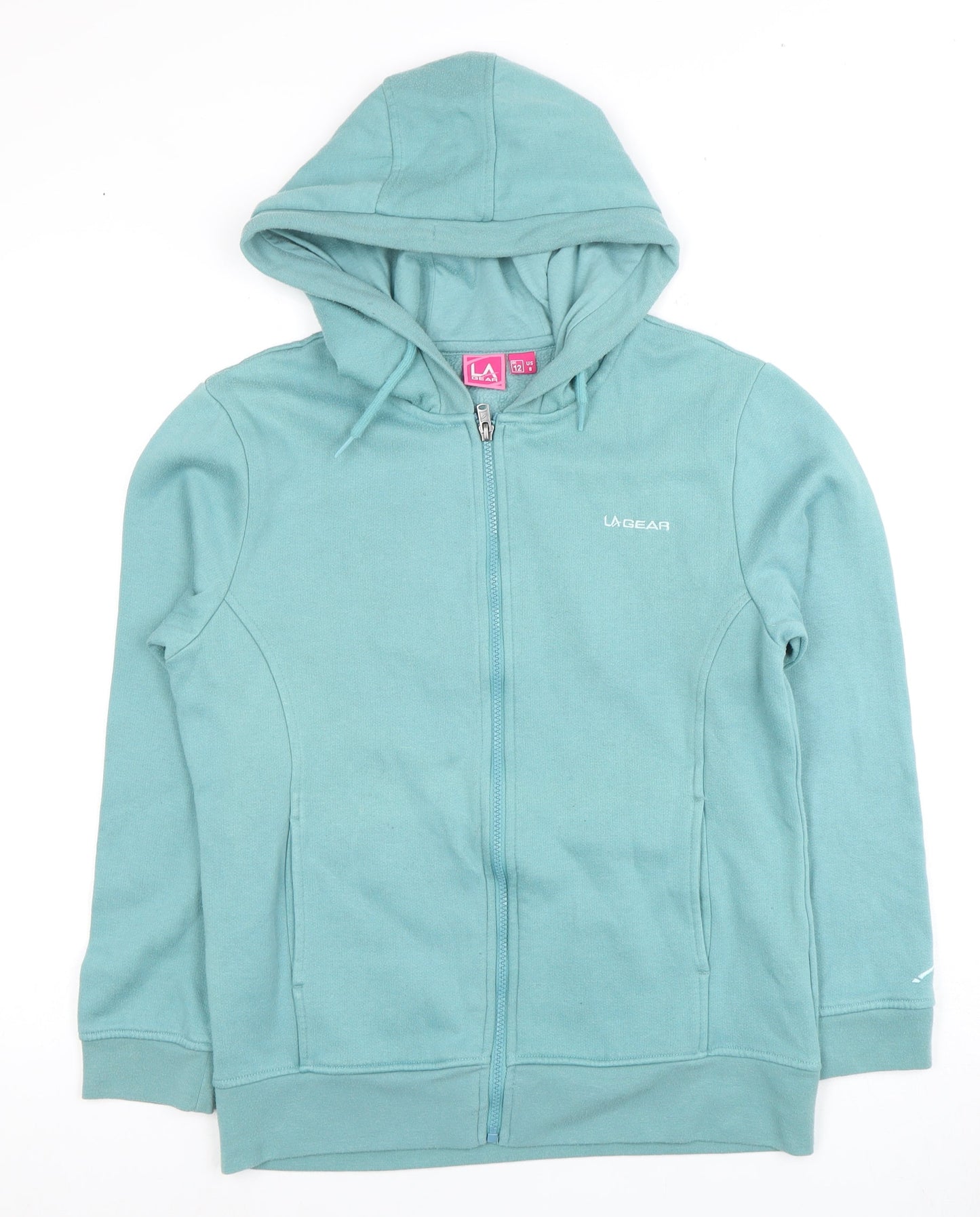 LA Gear Women's Green Full Zip Hoodie, Size 12