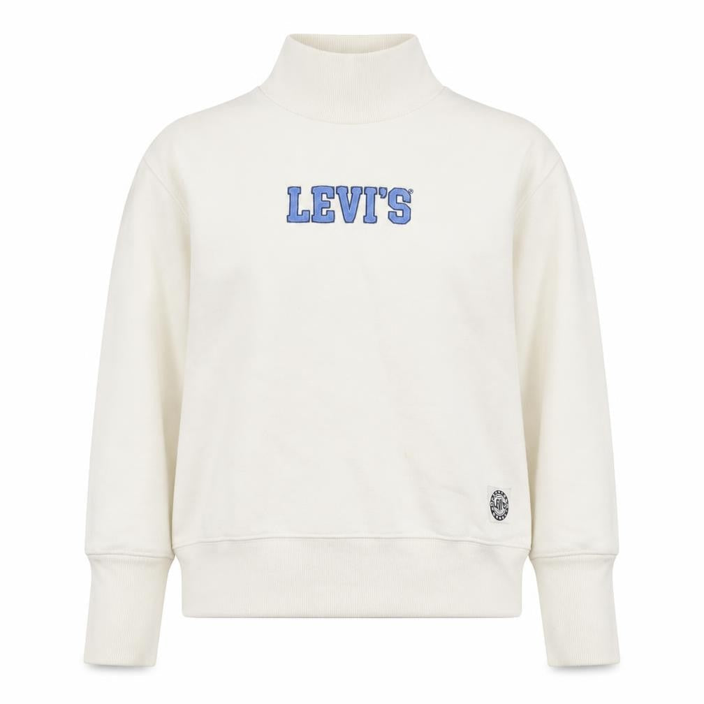 Levi's Ivory Graphic Print Women's XS Mock Neck Sweatshirt