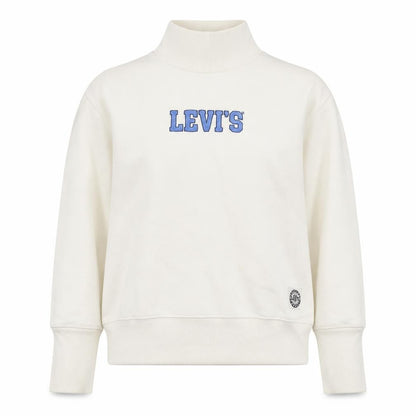 Levi's Ivory Graphic Print Women's XS Mock Neck Sweatshirt