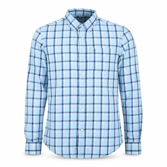 Hollister Men's Blue Check Button-Down Shirt, Size S