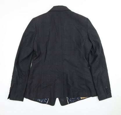 Next Women's Black Double-Breasted Suit Jacket Size 14