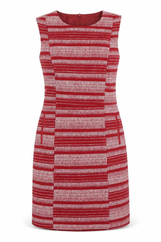 Oasis Women's Red Striped Sheath Dress Size 10