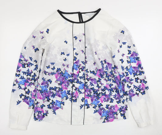 Adrianna Papell Women's Floral Blouse, Size 10