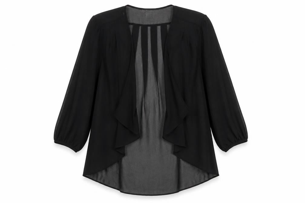 Roman Women's Black Chiffon Blouse Size 12