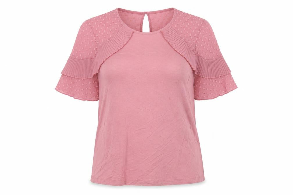 Lipsy Women's Pink Flutter Sleeve Blouse, Size 10