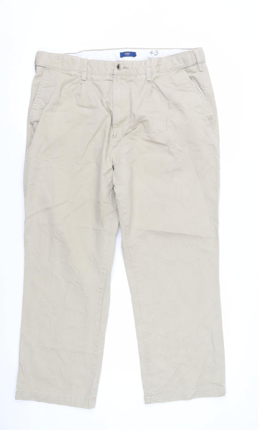 Cotton Traders Men's Beige Chino Trousers, Size 36 in