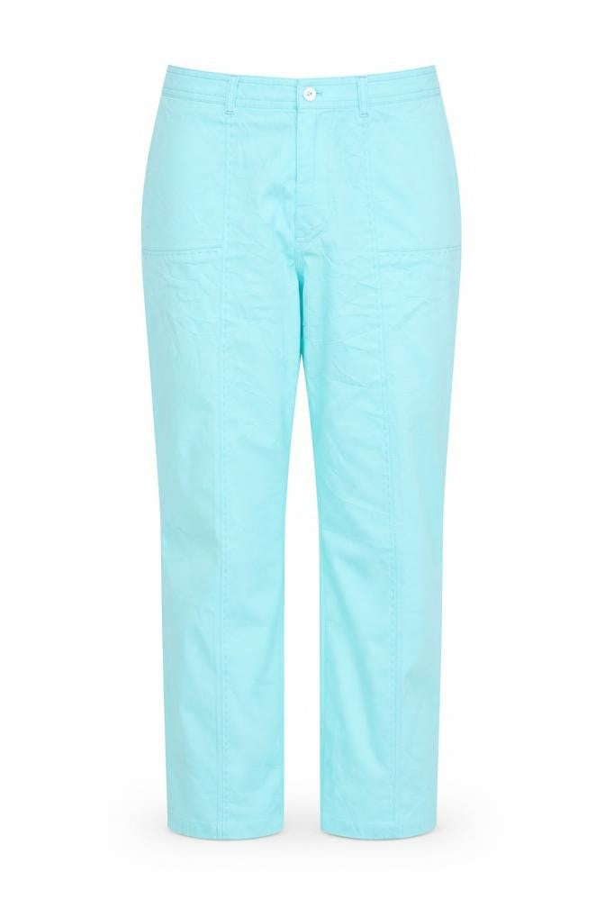 Lucia Women's Blue Regular Fit Trousers, Size 18