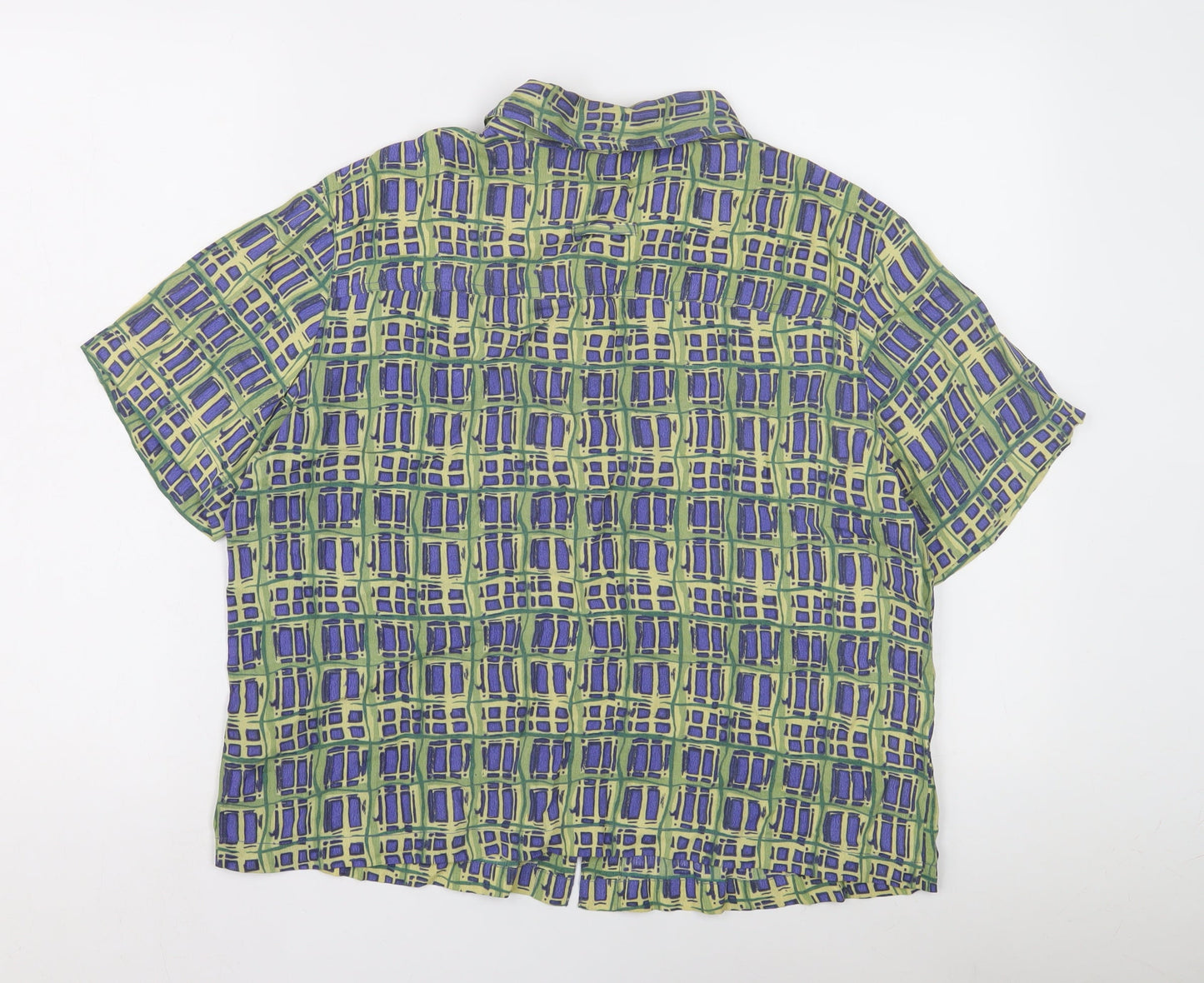 BHS Women's Geometric Multicoloured Button-Up Shirt