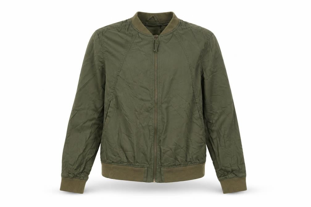 H&M Women's Green Bomber Jacket Size 8