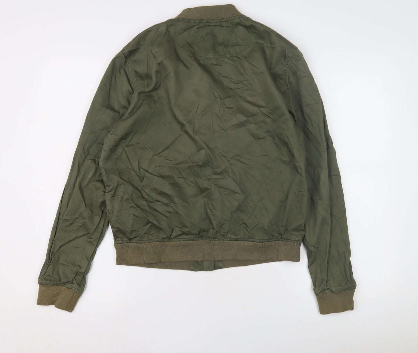H&M Women's Green Bomber Jacket Size 8