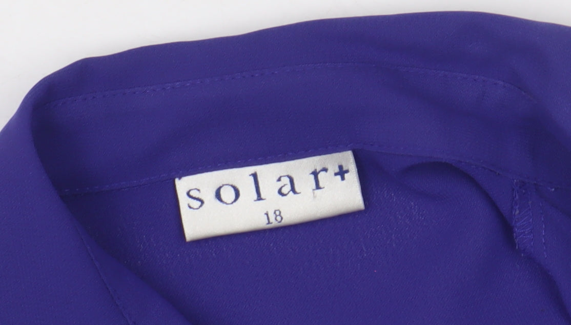 Solar Women's Purple Button-Up Shirt Size 18