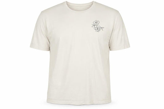 Jack & Jones Men's Beige Floral T-Shirt, Size L, Cotton, Graphic