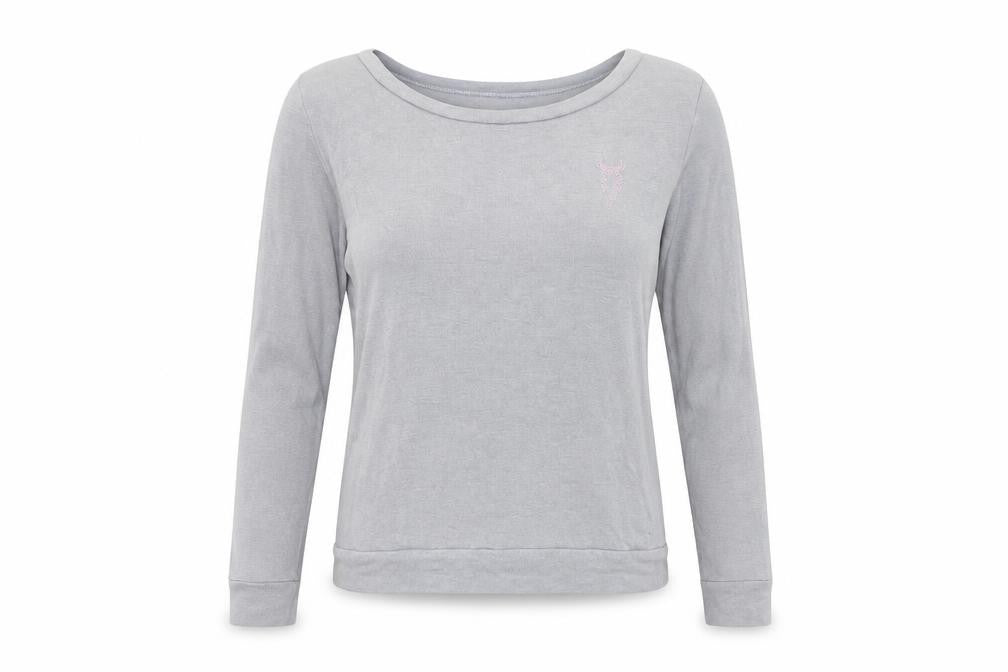 Victoria's Secret Grey Long Sleeve Women's Top M