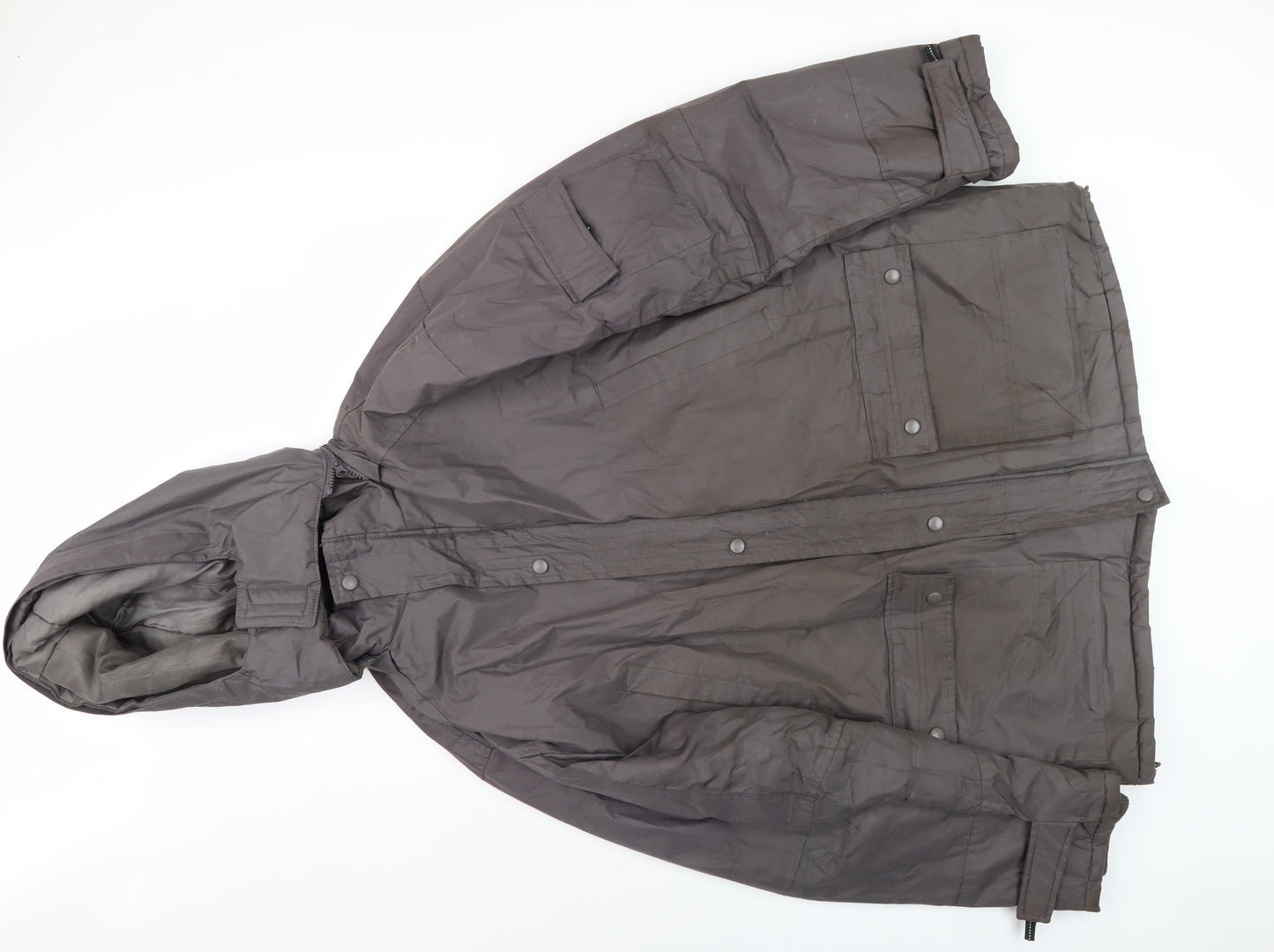 Urban Vintage Men’s Grey Parka Jacket 2XL Hooded
