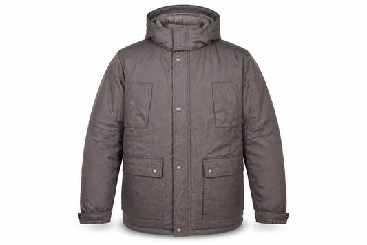 Urban Vintage Men’s Grey Parka Jacket 2XL Hooded