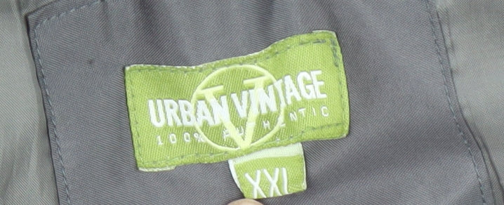 Urban Vintage Men’s Grey Parka Jacket 2XL Hooded
