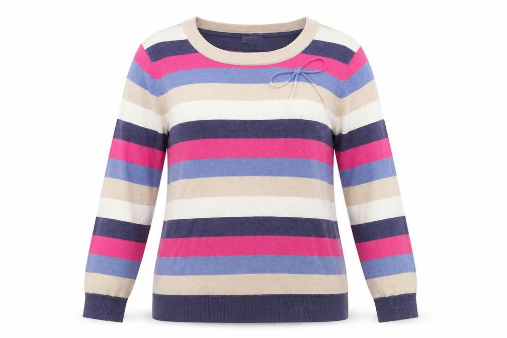 Country Casuals Women's Multicoloured Striped Pullover Jumper M
