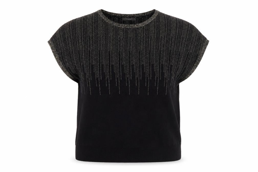 Oasis Women's Black Metallic Pullover Jumper S