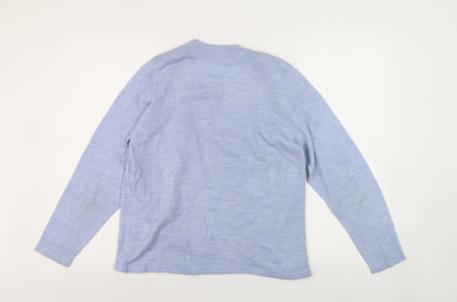 Back view of Honor Millburn Women's Blue Cardigan, size S
