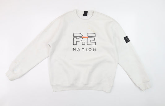 P.E Nation Unisex White Pullover S Casual Jumper