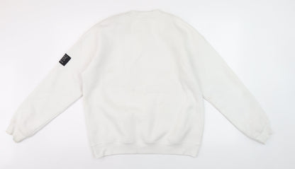 P.E Mens Nation White Pullover S Casual Jumper