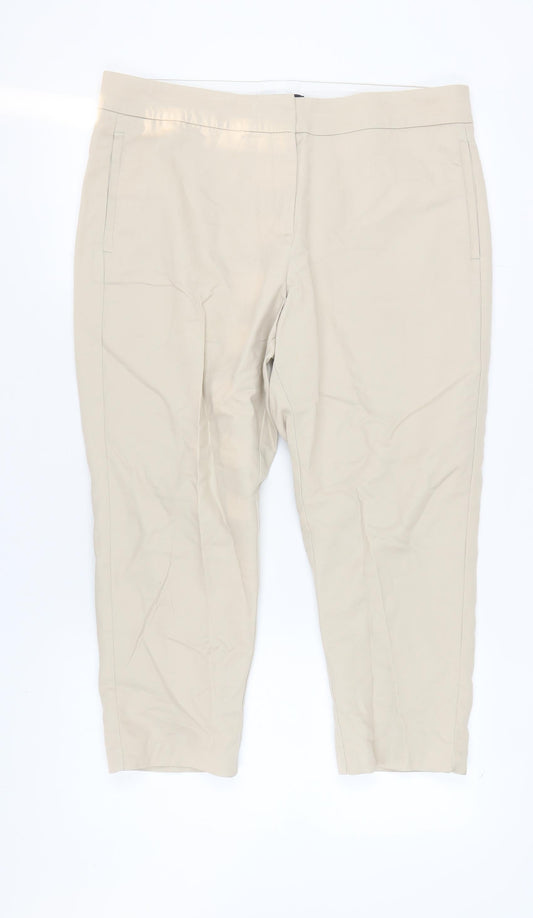 Marks and Spencer Women's Beige Trousers, Size 18