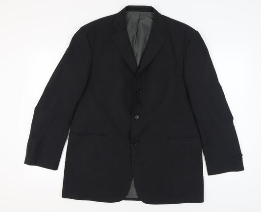 Marks and Spencer Men's Black Wool Blend Blazer 42R