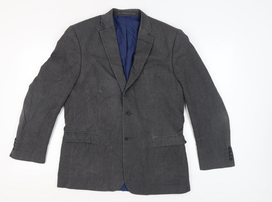 Marks and Spencer Grey Men's Blazer 42R Single-Breasted