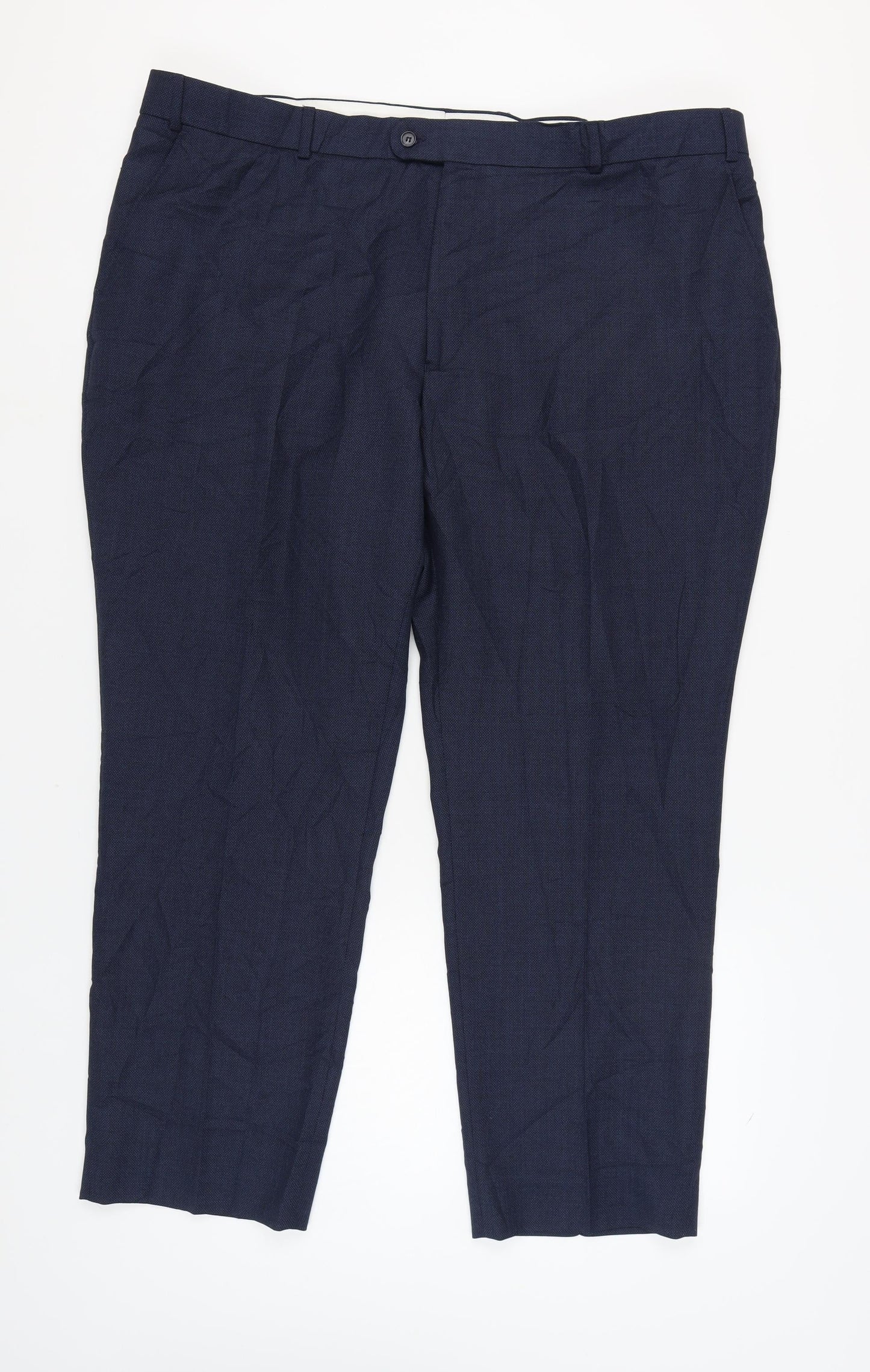 Centaur Men's Blue Wool Blend Trousers 46 in